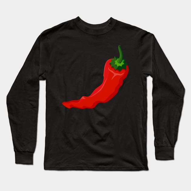 Hot Pepper Long Sleeve T-Shirt by sifis